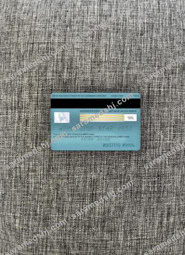 Venezuela BBVA bank visa classic card photolook back